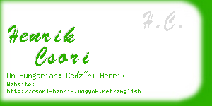 henrik csori business card