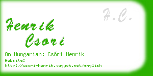 henrik csori business card